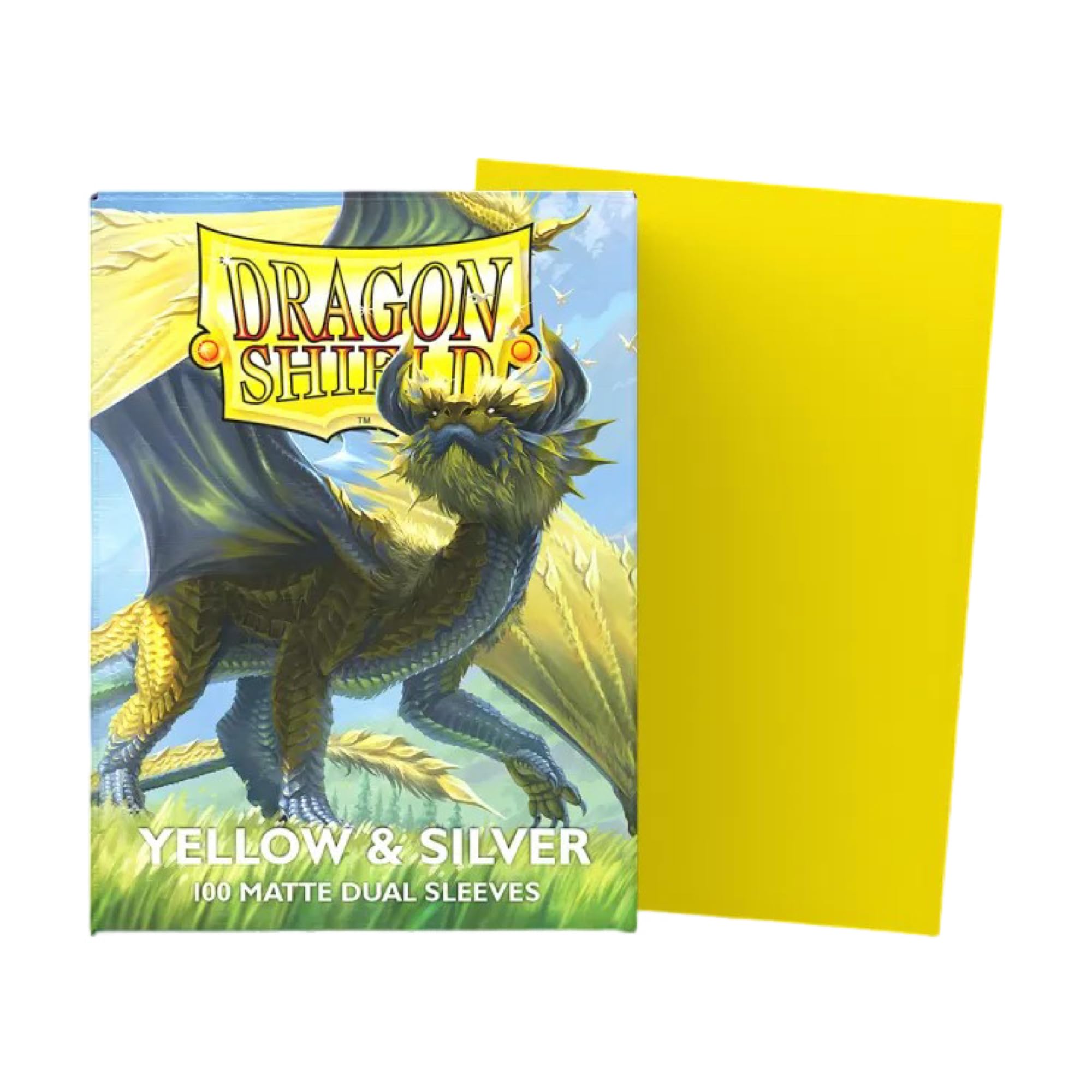 Dragon Shield | Perfect Fit & Yellow/Silver Bundle | Double Sleeve Combo 2X 100 CT - Smooth & Tough Premium TCG Sleeves | Compatible with Pokemon, One Piece & Magic The Gathering - Image 5